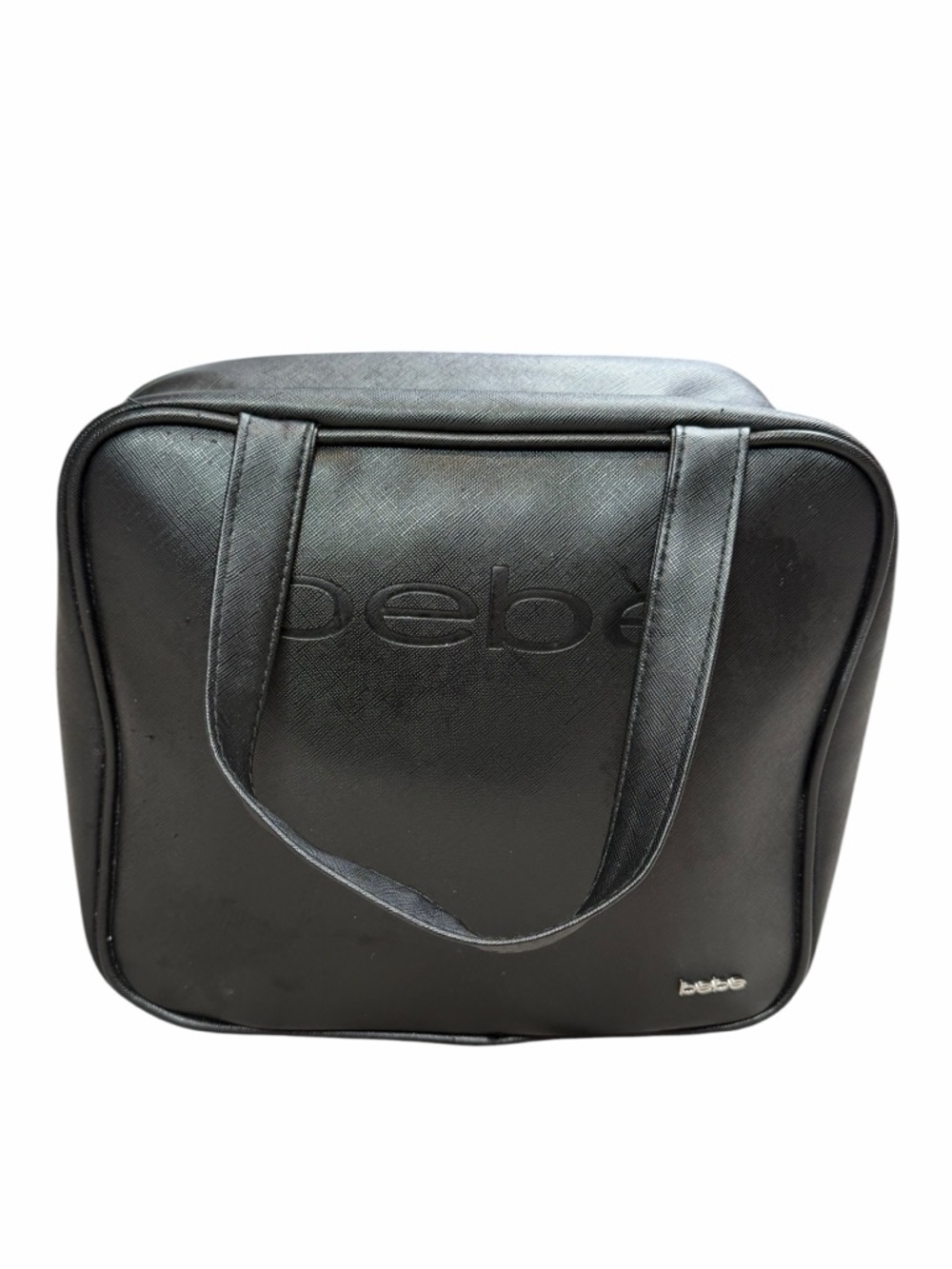 Bebe Black Faux Leather Travel Toiletry Bag/Cosmetic Bag - Picture 2 of 11